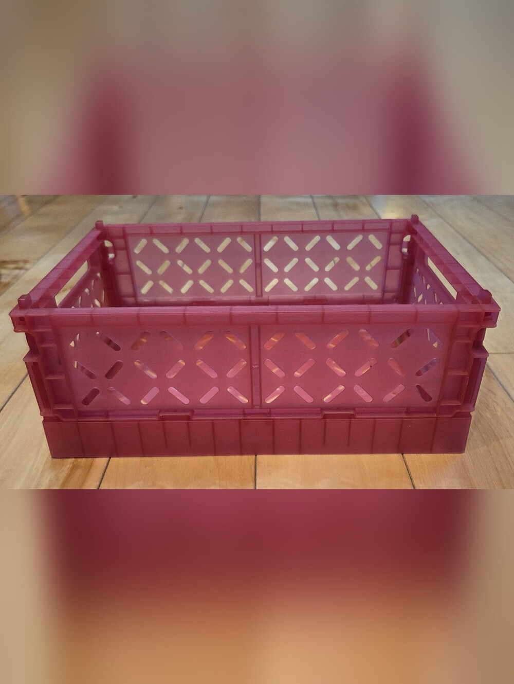 Pink Plastic Organization Bin
